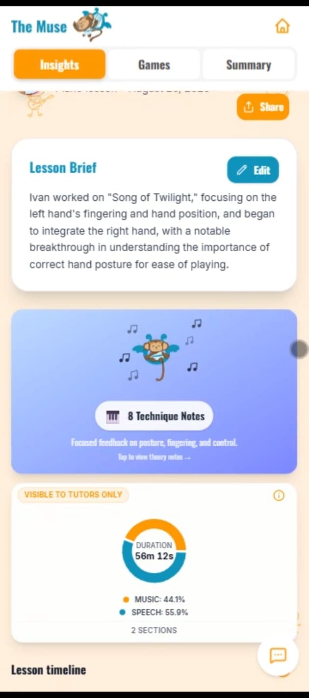 Get lesson summaries.